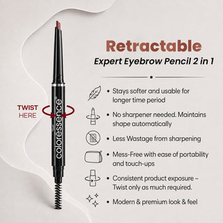 Expert Eyebrow Pencil 2 in 1 Dual Function