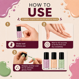 Cute Coats Nail Paint Combo Pack of 3 - The Pastel Love Combo