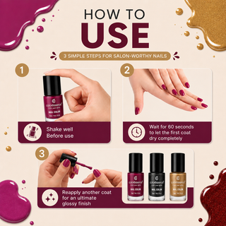 Cute Coats Nail Paint Combo Pack of 3 - The Shimmer Combo