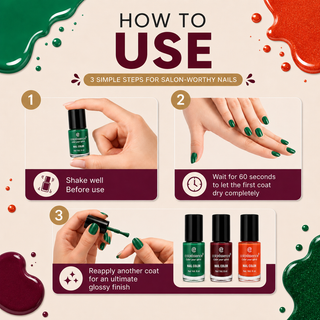 Cute Coats Nail Paint Combo Pack of 3 - The Wild Combo