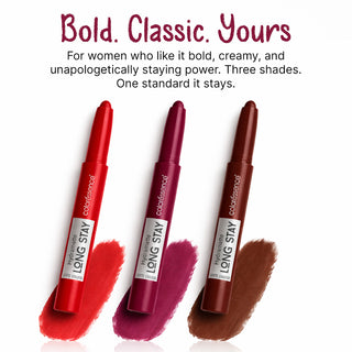 Hydramatte Long Stay Lippie Crayon- Pack of 3