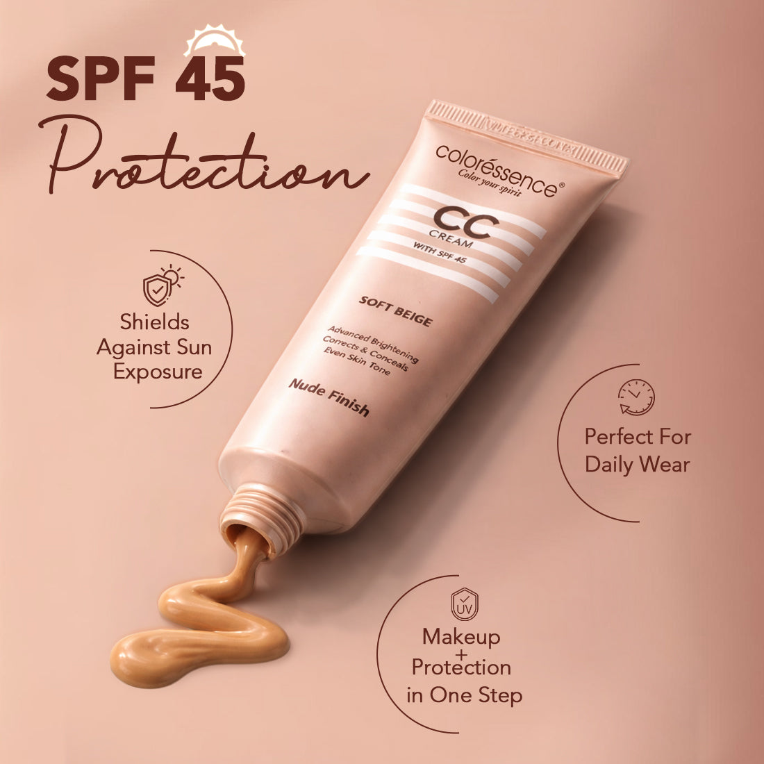 Face CC Cream SPF-45 + Free Lip Smoothie – Coloressence Cosmetics