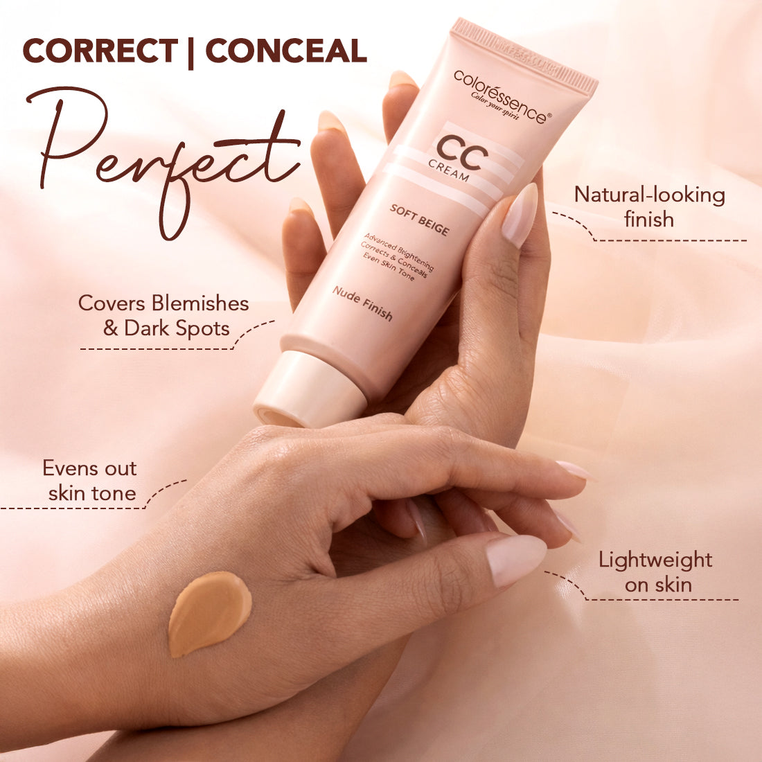 ccクリーム　 Face CC Cream SPF-45 + Free Lip Smoothie – Coloressence Cosmetics