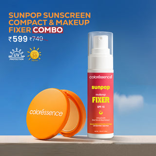 Sunpop Sunscreen Compact & Makeup Fixer Combo