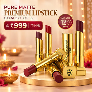 Pure Matte Waterproof Premium Lipstick Collection – Combo of 5