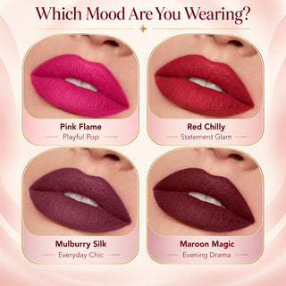 Transfer Proof Liquid Lipstick Kit + Free Lip Plumping Gloss