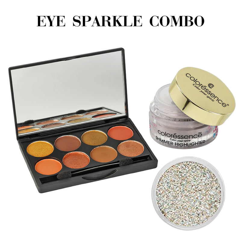 Combo of Glided Gala Eyeshadow Palette + Shimmer Highlighter