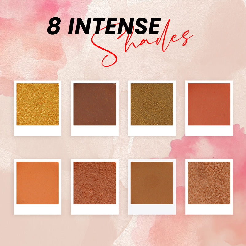Glide on Eyeshadow Palette 8 Matte & Metallic Shades- Love for Nudes