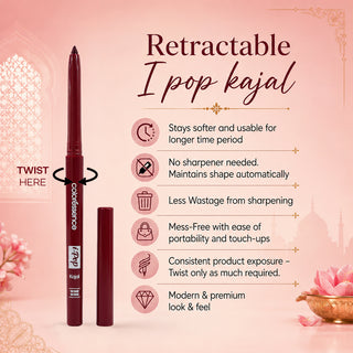 Ipop Kajal Pencil - Waterproof & Long-Lasting