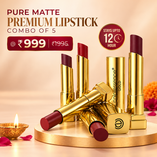 Pure Matte Waterproof Premium Lipstick Collection – Combo of 5