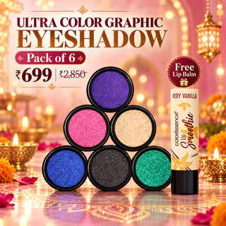 Buy Ultra Color Graphic Eyeshadow (Pack of 6) + a FREE Lip Smoothie worth ₹160