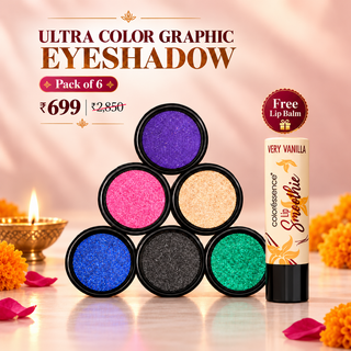Buy Ultra Color Graphic Eyeshadow (Pack of 6) + a FREE Lip Smoothie worth ₹160
