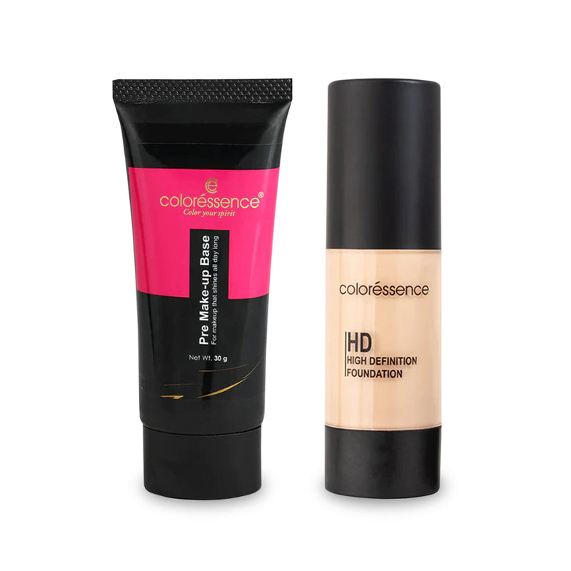 Flawless Makeup Base Combo- Pre Makeup Base + HD Foundation