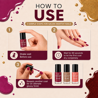 The Roseate Combo Pack of 3 - Cute Coats Nail Paints