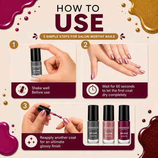 The Glaze Combo Pack of 3 - Cute Coats Nail Paints