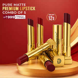 Pure Matte Waterproof Premium Lipstick Collection – Combo of 5