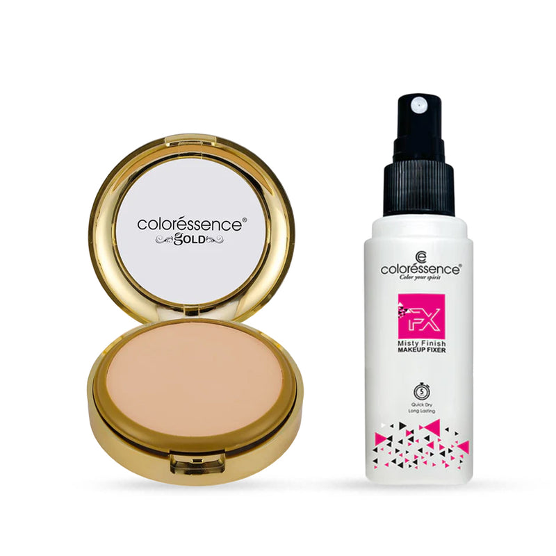 Long Hour Makeup Stay Combo- Compact Powder+ Fixing Spray