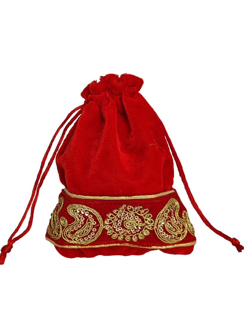 Velvet Potli Bag (Colors may be assorted)